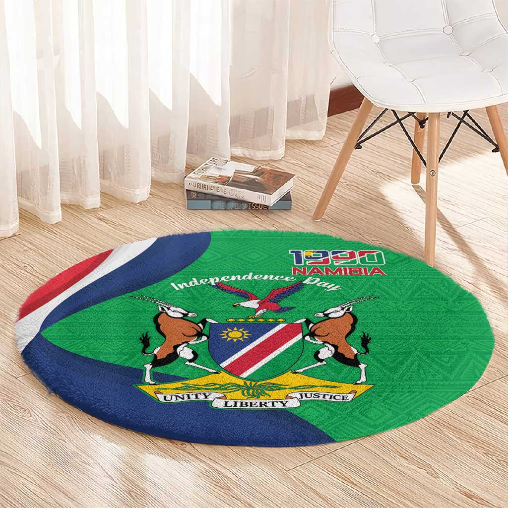 Personalised Namibia Round Carpet 35th Anniversary Independence Day