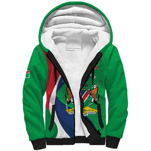 Personalised Namibia Sherpa Hoodie 35th Anniversary Independence Day