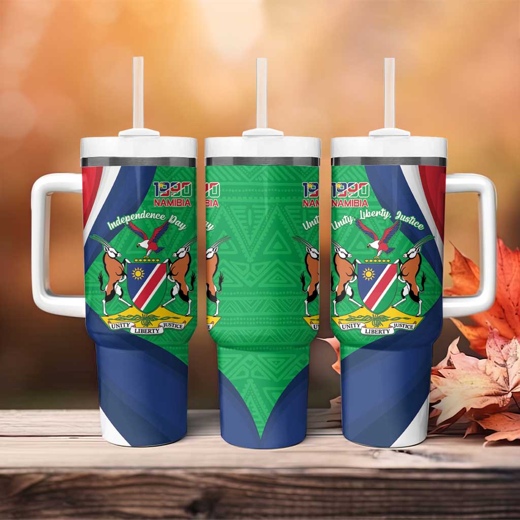 Personalised Namibia Tumbler With Handle 35th Anniversary Independence Day
