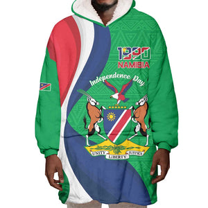 Personalised Namibia Wearable Blanket Hoodie 35th Anniversary Independence Day