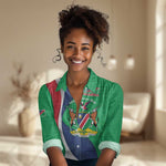 Personalised Namibia Women Casual Shirt 35th Anniversary Independence Day LT15