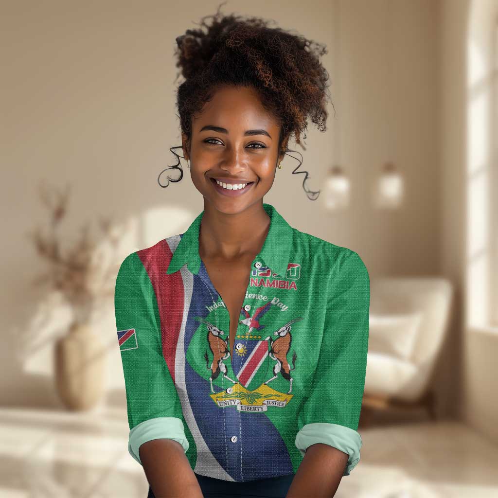 Personalised Namibia Women Casual Shirt 35th Anniversary Independence Day