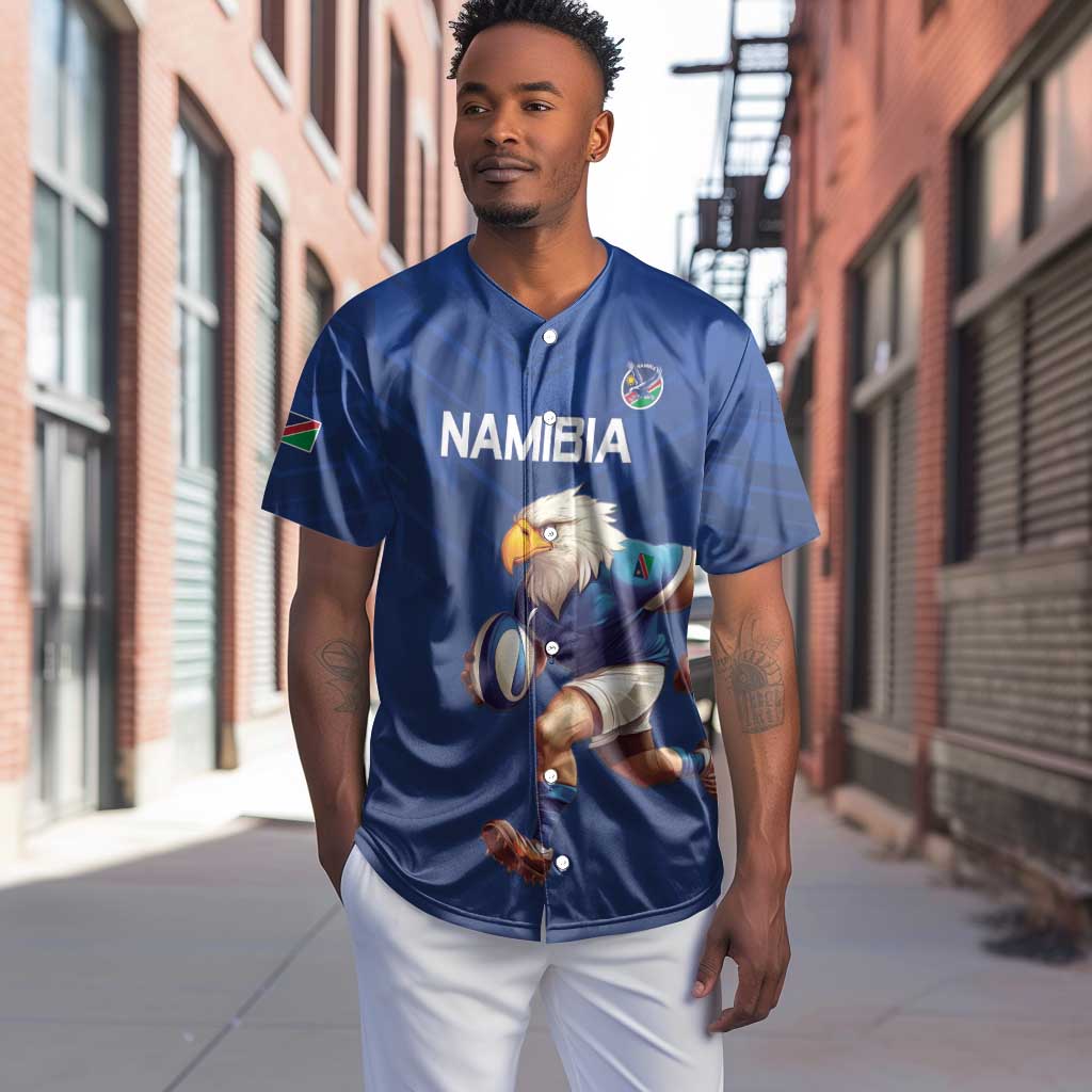 Namibia Rugby Custom Baseball Jersey Eagle Mascot - Sporty Style