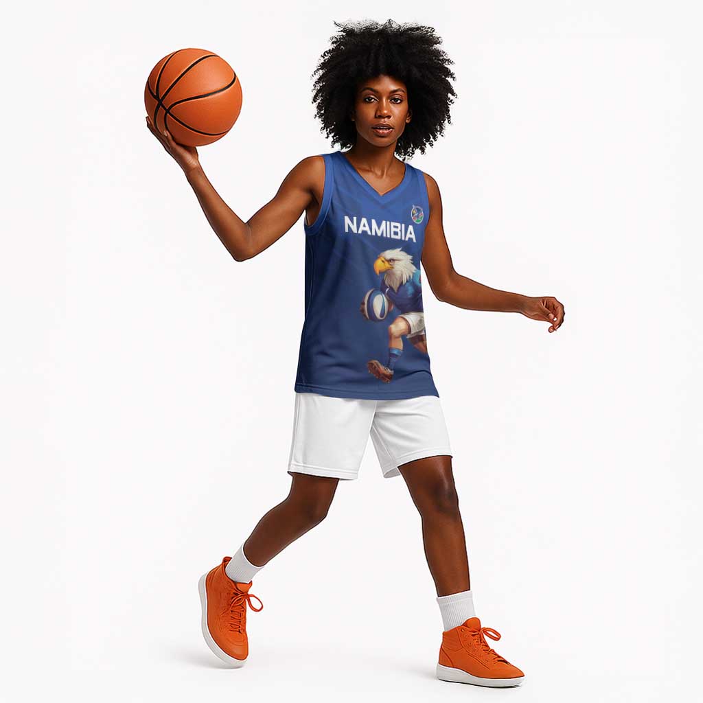 Namibia Rugby Custom Basketball Jersey Eagle Mascot - Sporty Style LT15