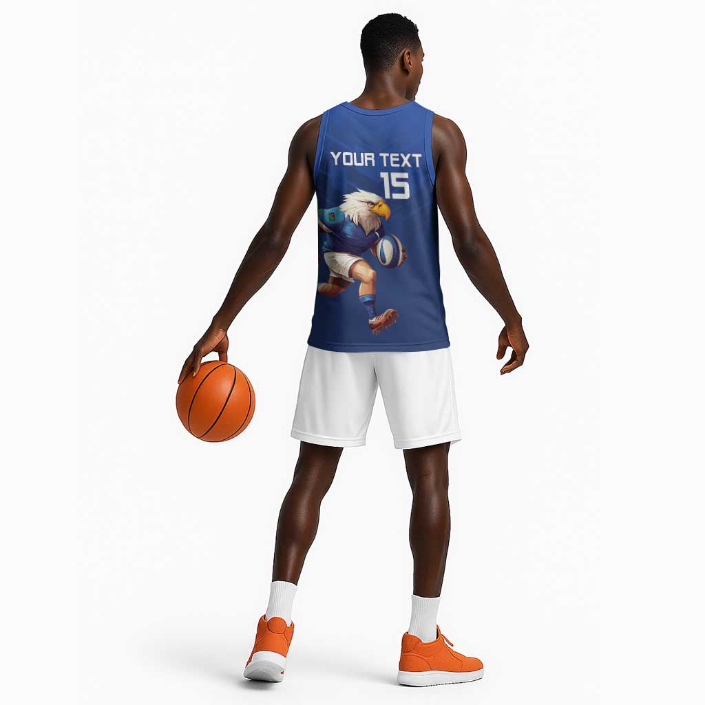 Namibia Rugby Custom Basketball Jersey Eagle Mascot - Sporty Style LT15