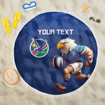 Namibia Rugby Custom Beach Blanket Eagle Mascot - Sporty Style