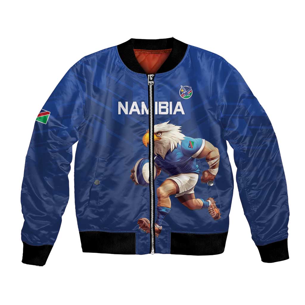 Namibia Rugby Custom Bomber Jacket Eagle Mascot - Sporty Style