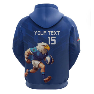 Namibia Rugby Custom Hoodie Eagle Mascot - Sporty Style