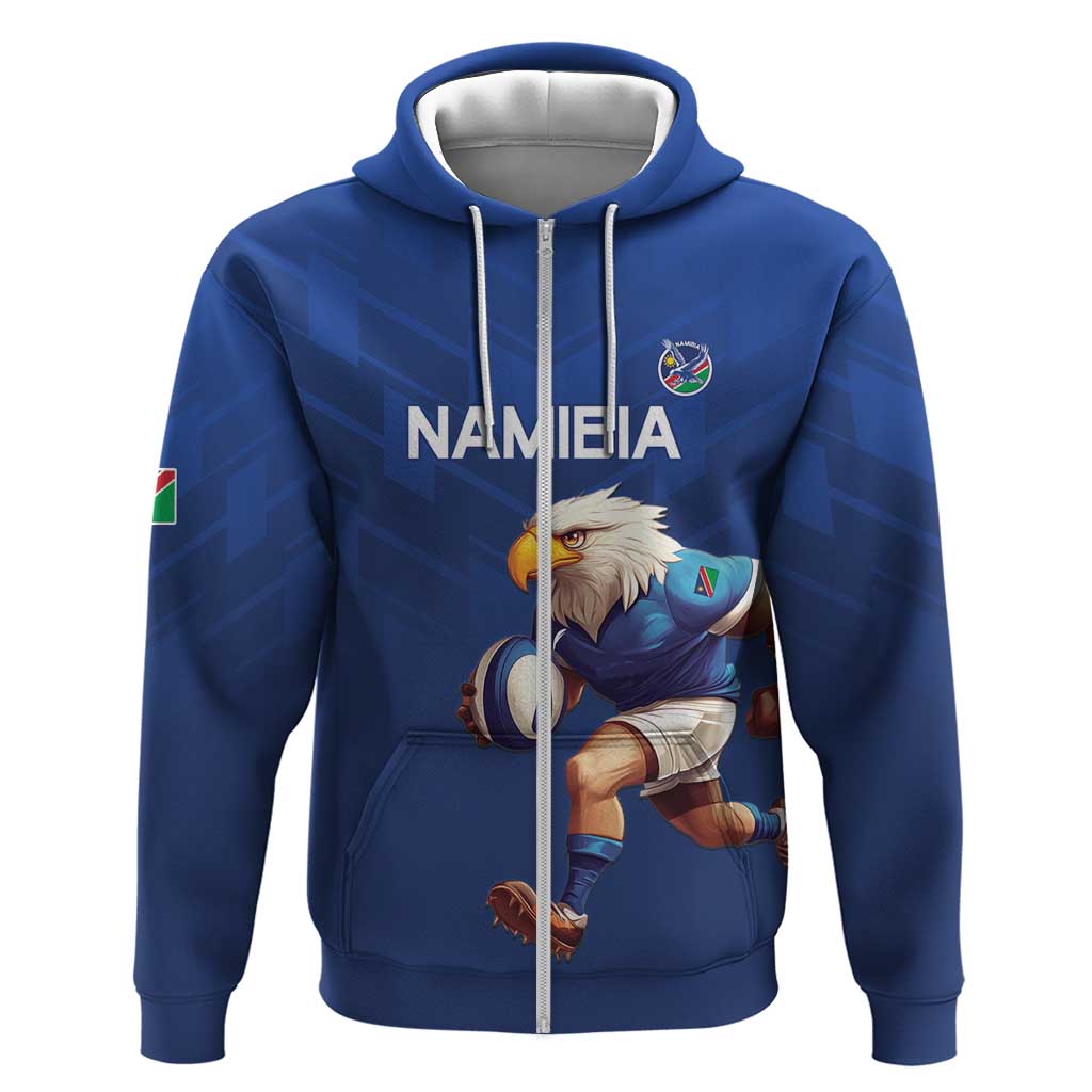 Namibia Rugby Custom Hoodie Eagle Mascot - Sporty Style