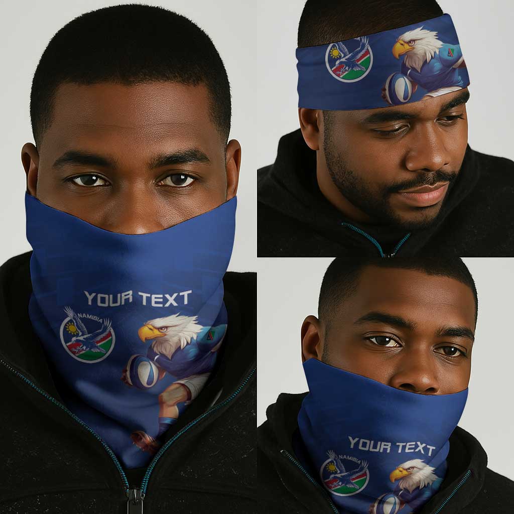 Namibia Rugby Custom Neck Gaiter Eagle Mascot - Sporty Style LT15