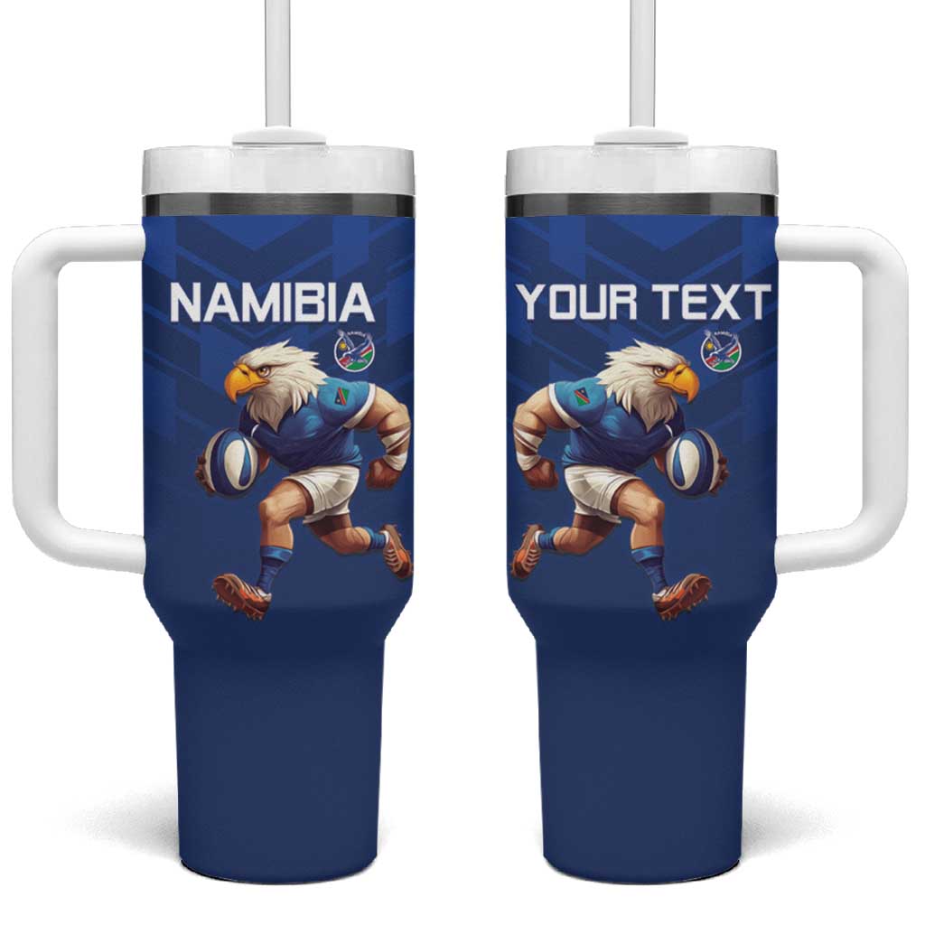 Namibia Rugby Custom Tumbler With Handle Eagle Mascot - Sporty Style