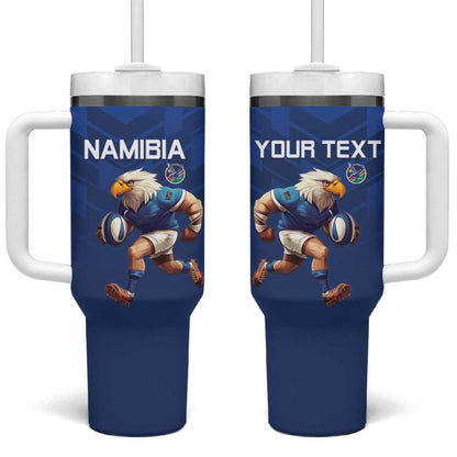 Namibia Rugby Custom Tumbler With Handle Eagle Mascot - Sporty Style