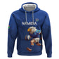 Namibia Rugby Custom Zip Hoodie Eagle Mascot - Sporty Style