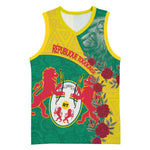 Personalised Togo Basketball Jersey Coat Of Arms - African Mix Rose Pattern LT15
