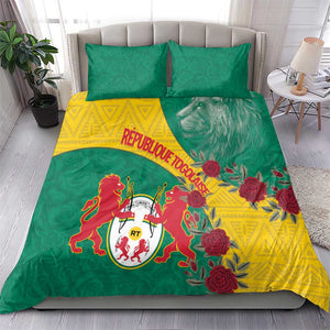 Personalised Togo Bedding Set Coat Of Arms - African Mix Rose Pattern