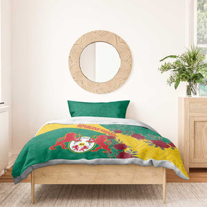 Personalised Togo Bedding Set Coat Of Arms - African Mix Rose Pattern