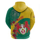 Personalised Togo Hoodie Coat Of Arms - African Mix Rose Pattern