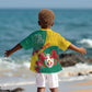 Personalised Togo Kid Hawaiian Shirt Coat Of Arms - African Mix Rose Pattern