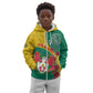 Personalised Togo Kid Hoodie Coat Of Arms - African Mix Rose Pattern