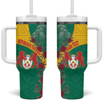Personalised Togo Tumbler With Handle Coat Of Arms - African Mix Rose Pattern