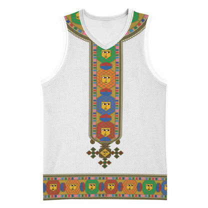 Ethiopia Saba Kemis Habesha Style Basketball Jersey LT15