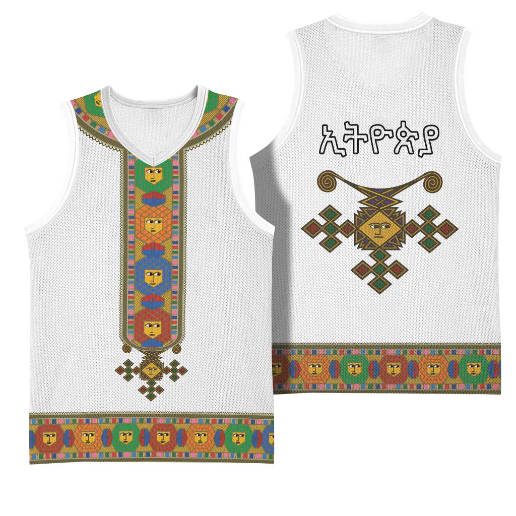 Ethiopia Saba Kemis Habesha Style Basketball Jersey LT15