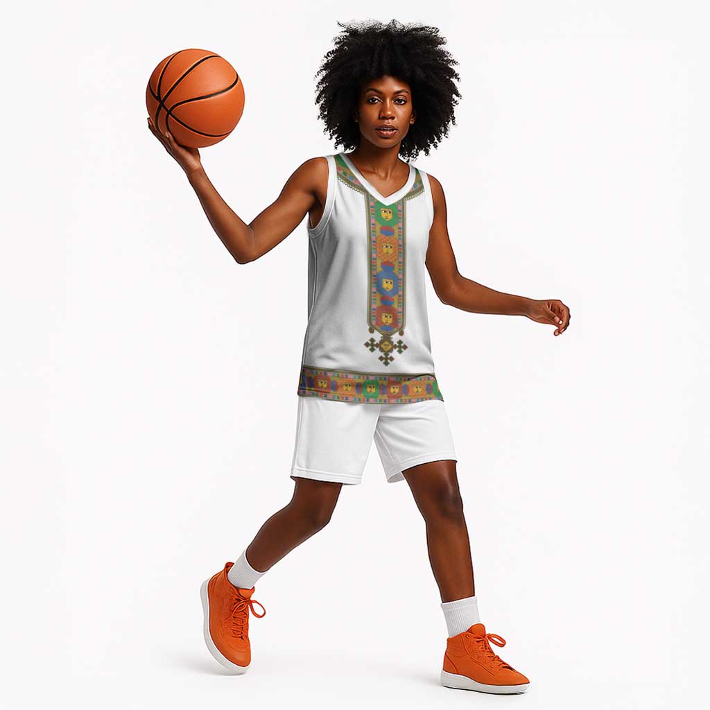 Ethiopia Saba Kemis Habesha Style Basketball Jersey LT15