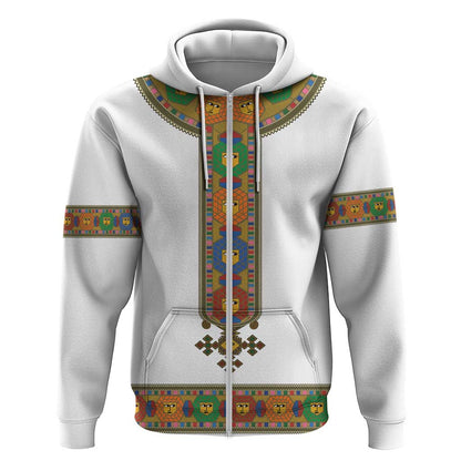 Ethiopia Saba Kemis Habesha Style Zip Hoodie