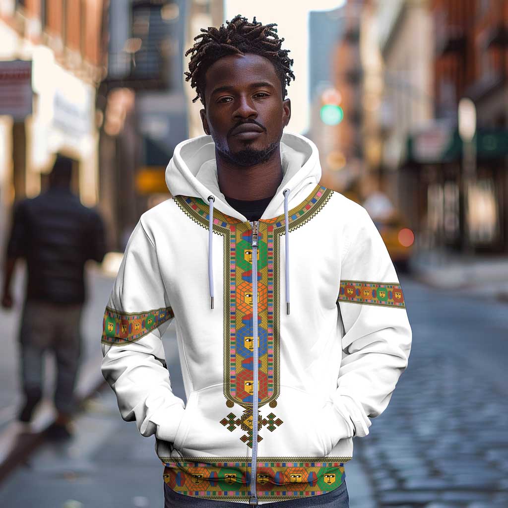 Ethiopia Saba Kemis Habesha Style Zip Hoodie