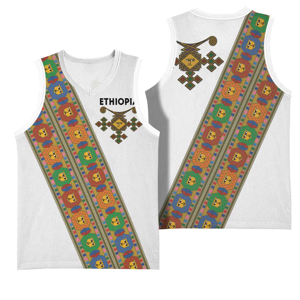 Ethiopia Saba Kemis Sash Style Basketball Jersey LT15