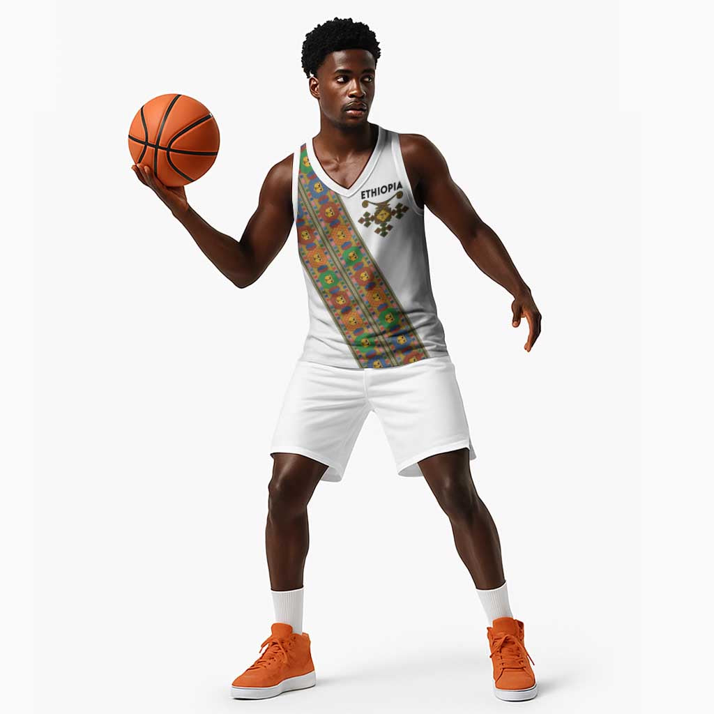 Ethiopia Saba Kemis Sash Style Basketball Jersey LT15