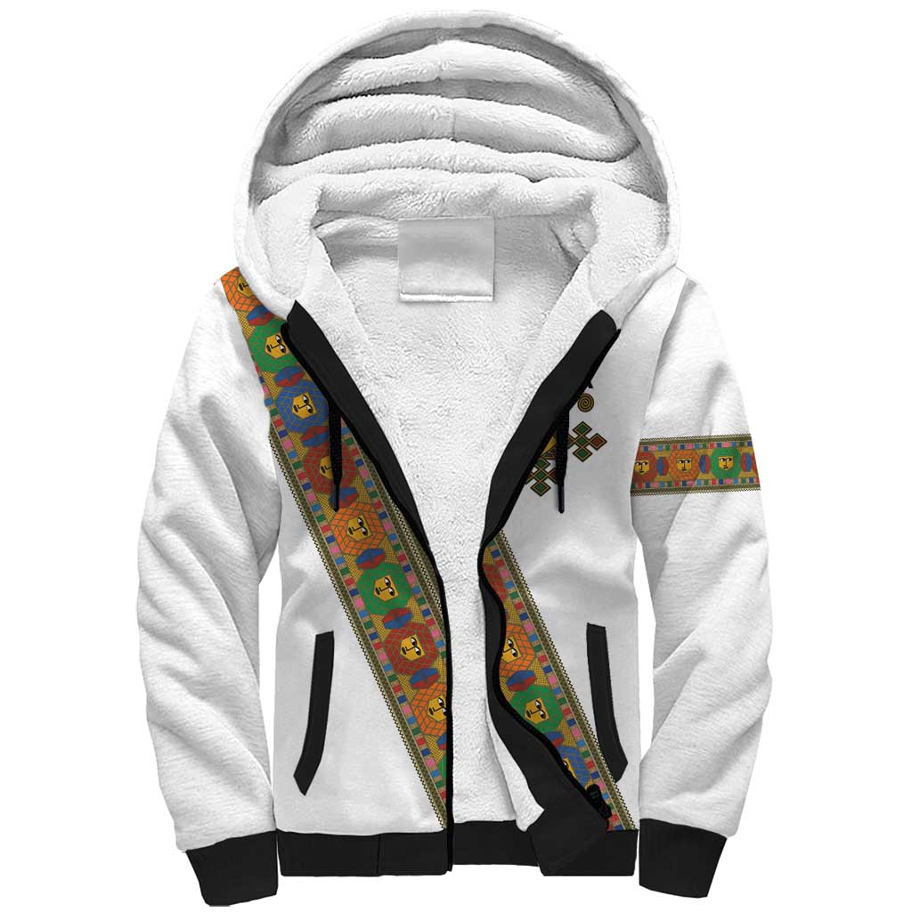 Ethiopia Saba Kemis Sash Style Sherpa Hoodie