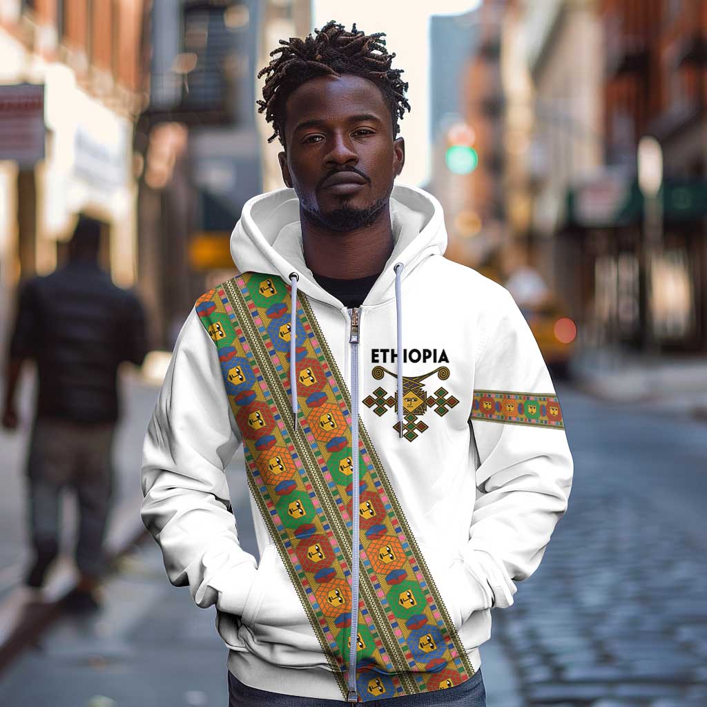 Ethiopia Saba Kemis Sash Style Zip Hoodie