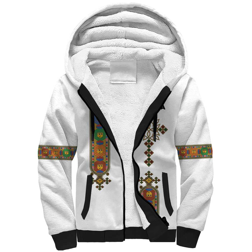 Ethiopia Saba Kemis Sherpa Hoodie Lion Of Judah