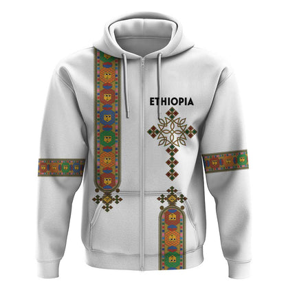 Ethiopia Saba Kemis Zip Hoodie Lion Of Judah