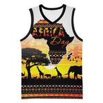 Africa Day Basketball Jersey Safari With Map - African Pattern LT15