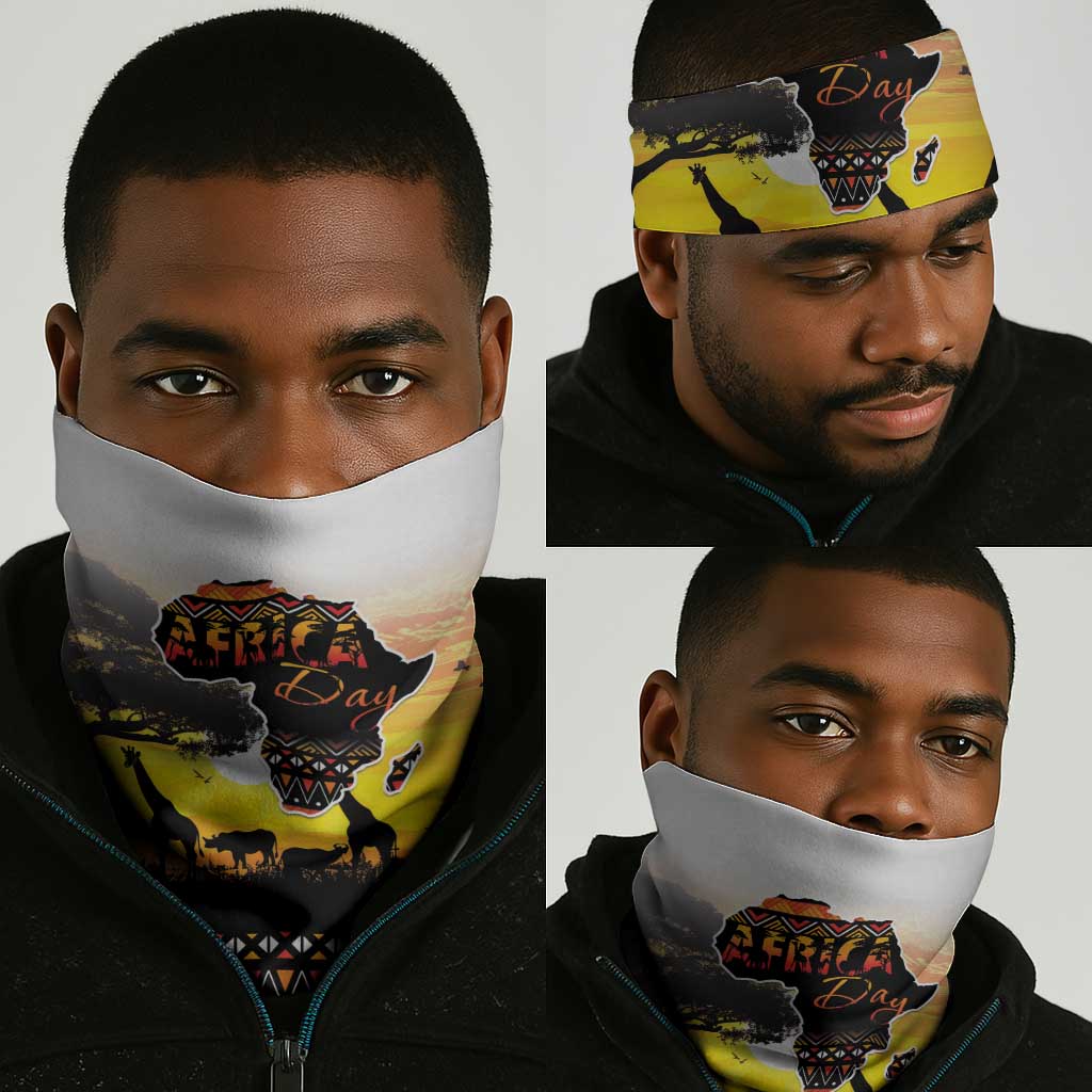 Africa Day Neck Gaiter Safari Map - African Pattern LT15