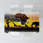 Africa Day Tablecloth Safari With Map - African Pattern