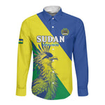 Personalized Sudan Long Sleeve Button Shirt Coat Of Arms 1956-1970