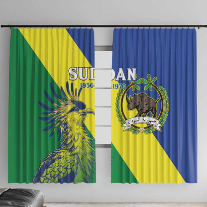 Personalized Sudan Window Curtain Coat Of Arms 1956-1970