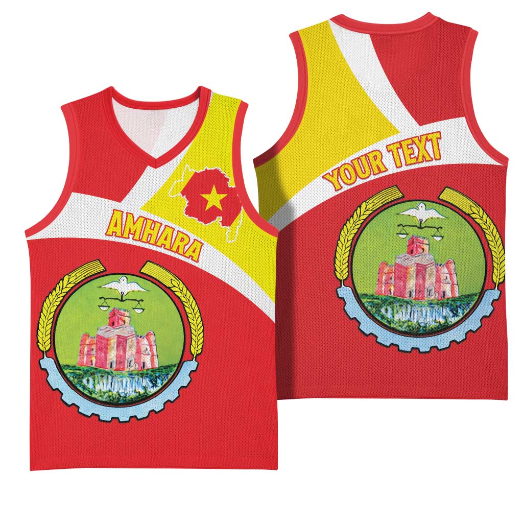Personalized Amhara Region Basketball Jersey Coat Of Arms With Amhara Map LT15