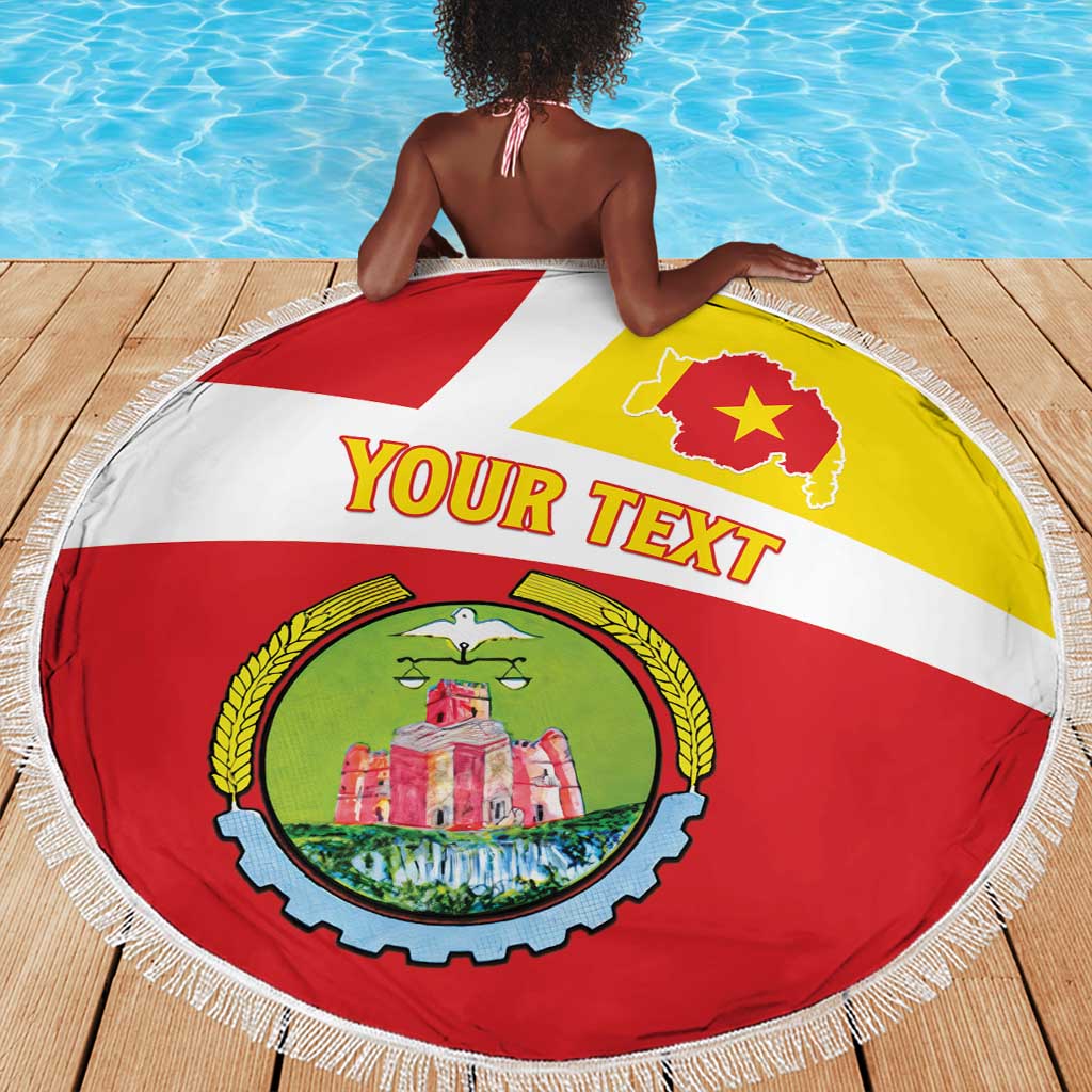 Personalized Amhara Region Beach Blanket Coat Of Arms With Amhara Map