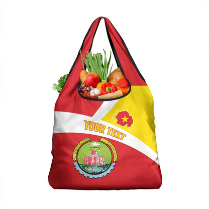 Personalized Amhara Region Grocery Bag Coat Of Arms With Amhara Map