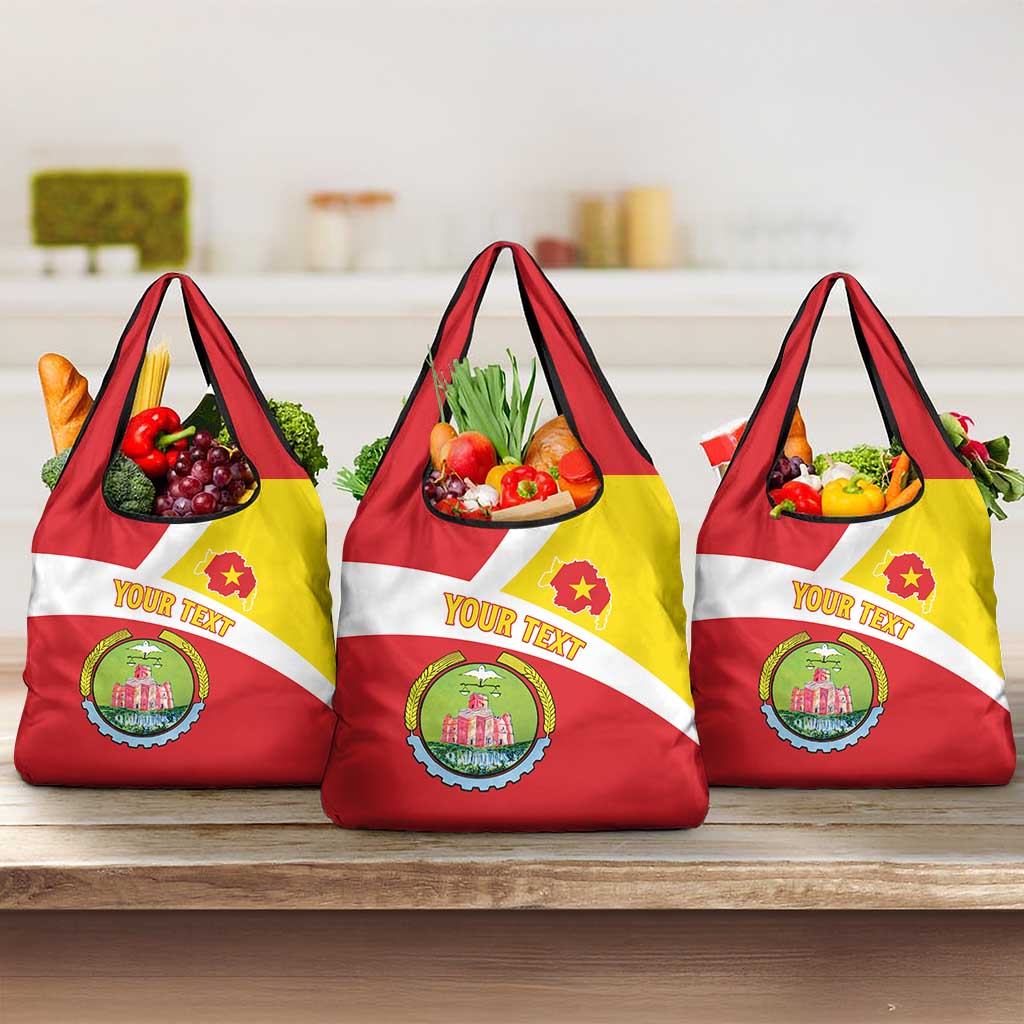 Personalized Amhara Region Grocery Bag Coat Of Arms With Amhara Map