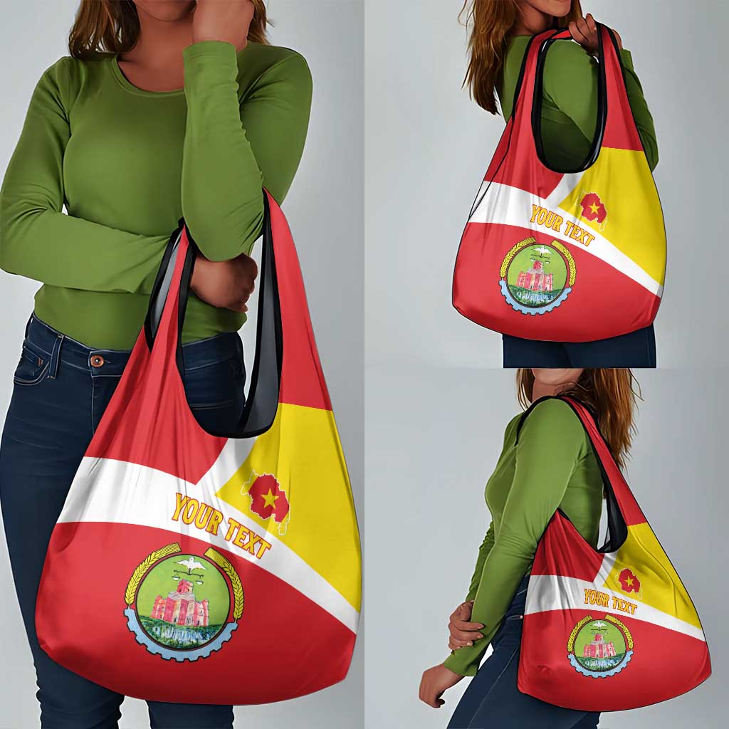Personalized Amhara Region Grocery Bag Coat Of Arms With Amhara Map
