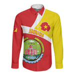 Personalized Amhara Region Long Sleeve Button Shirt Coat Of Arms With Amhara Map