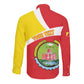 Personalized Amhara Region Long Sleeve Button Shirt Coat Of Arms With Amhara Map