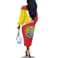 Personalized Amhara Region Off The Shoulder Long Sleeve Dress Coat Of Arms With Amhara Map