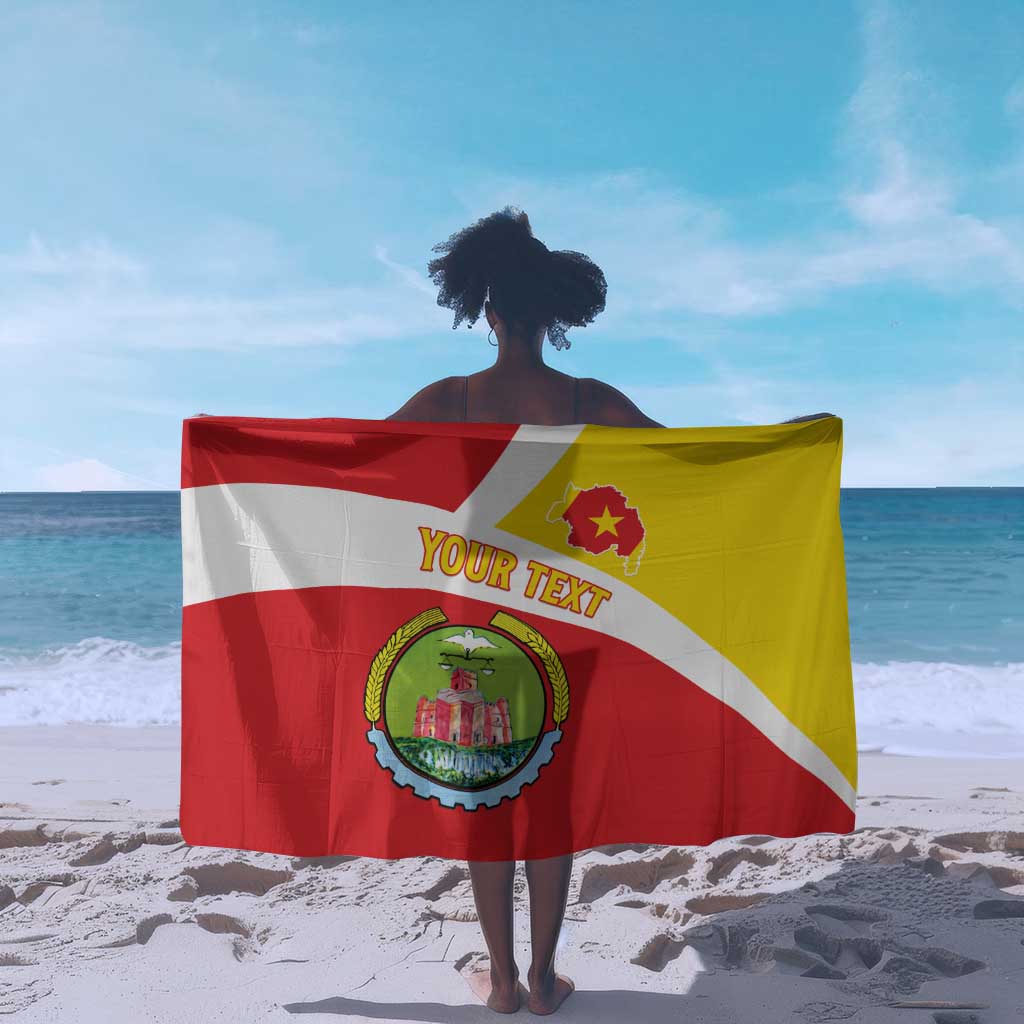 Personalized Amhara Region Sarong Coat Of Arms With Amhara Map