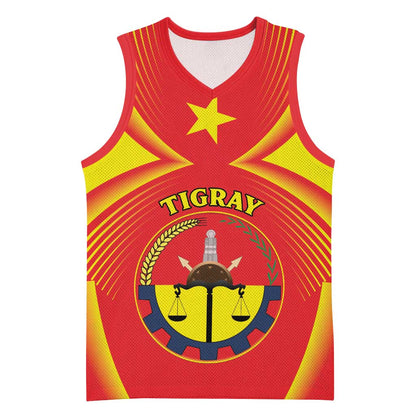Personalized Tigray Region Basketball Jersey Coat Of Arms With Tigray Map LT15